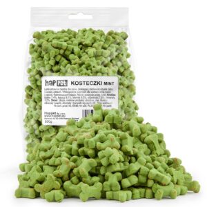Ciastka dla psów - kosteczki mint Happet DB07 500g