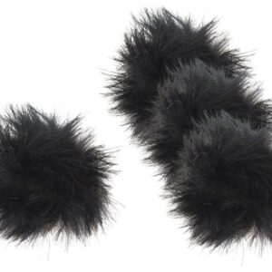 Kuleczki 4szt. Happet K008 futro ciemne 4cm