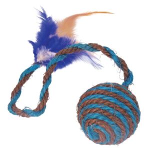 Zabawka piłka Happet K044 sizal/piórko 6cm