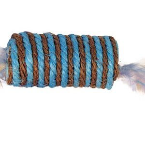 K045 Zabawka rolka sizal/piórka 8cm