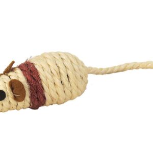 K057 myszka sizal 7 cm beżowa