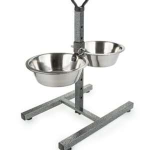 Miski dla psa na regulowanym stojaku (2x4,1 L) Happet