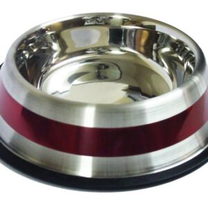 Miska Happet MM81 stalowa pasek czerw. 33cm/2.4l