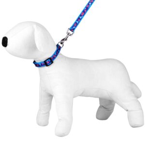 Kpl. smycz/obroża Happet S144 fiol. serca/kość 2.5cm