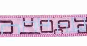 Smycz NT Happet  SB12 róż wzorki 1.5cm