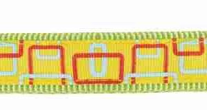 Smycz NT Happet SD14 zielona w kwadraty 2.5cm