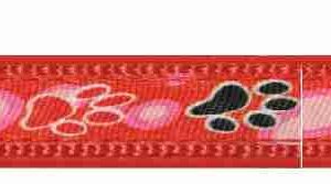 Smycz Happet SJ13 czerwona wzór 2cm