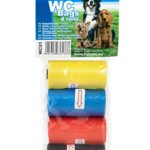 Worki na psie odchody Happet WC01 4 rolki mix