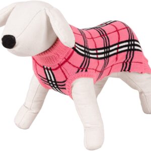 Sweterek dla psa Happet 470M róż krata M-30cm