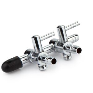 Rozdzielacz metalowy z zaworkami 2 wyjścia Happet 1 szt.