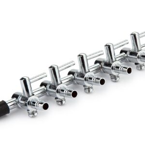 Rozdzielacz metalowy z zaworkami 5 wyjść Happet 1 szt.