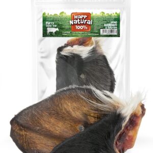 Wołowe ucho z futrem, 1szt.