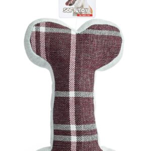 Z884 materiałowa kość M czerwona krata