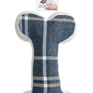 Z885 materiałowa kość M niebieska krata