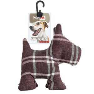 Z887 materiałowy terrier czerwona krata