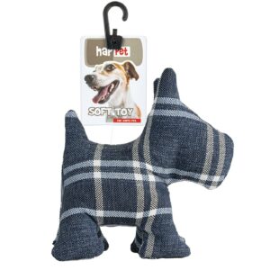 Z888 materiałowy terrier niebieska krata