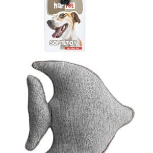 Z893 materiałowa rybka jasny szary 19cm