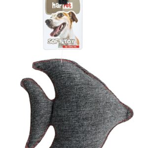 Z894 materiałowa rybka ciemny szary 19cm