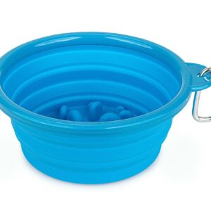 Miska składana spowalniająca niebieska