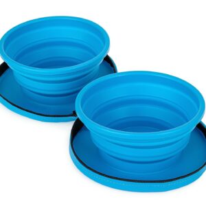 Podwójna miska składana zamykana 2x0,7l