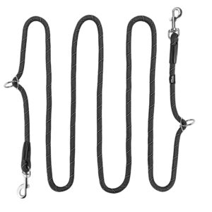 Smycz regulowana linka S czarna 3m/0,8cm