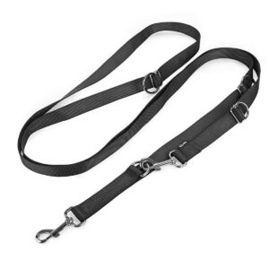 Smycz regulowana taśma S czarna 3m/1,5cm