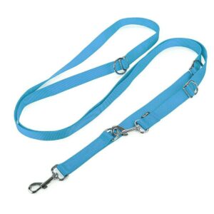 Smycz regulowana taśma S niebieska