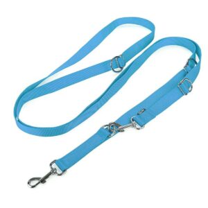 Smycz regulowana taśma L niebieska