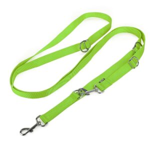 Smycz regulowana taśma XS limonkowa