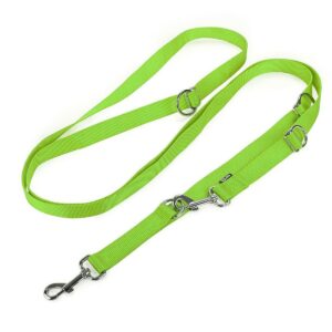 Smycz regulowana taśma L limonkowa