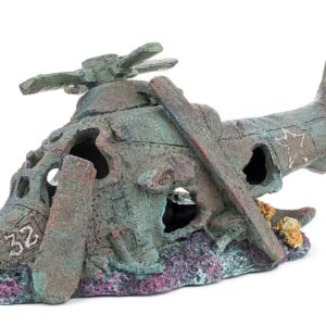 Ozdoba akwariowa Happet R045 helikopter wrak 29 cm