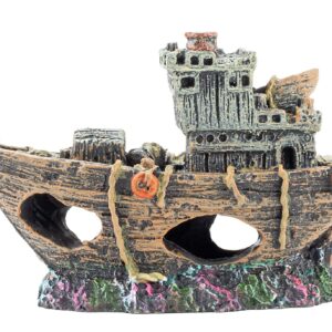 Ozdoba akwariowa Happet R101 statek wrak 8,5 cm