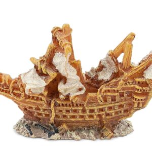 Ozdoba akwariowa Happet R102 statek wrak 6,5 cm