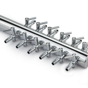 Rozdzielacz metalowy z zaworkami 12 wyjść Happet 1 szt.