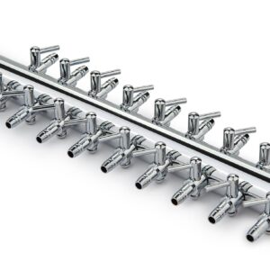 Rozdzielacz metalowy z zaworkami 18 wyjść Happet 1 szt.