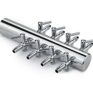 Rozdzielacz metalowy z zaworkami 8 wyjść Happet 1 szt.