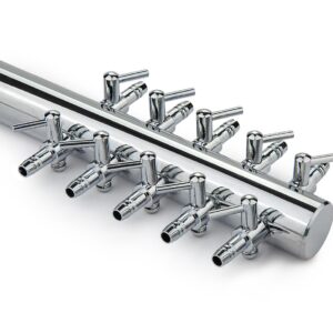 Rozdzielacz metalowy z zaworkami 10 wyjść Happet 1 szt.