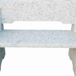 Ławka z oparciem zdob. Happet popiel