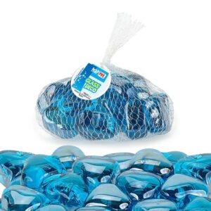 Ozdoba serce Happet OS12 szklane morskie w siatce