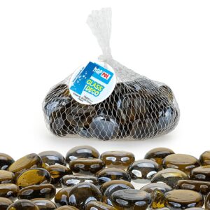 Ozdoba płaska Happet OS18 szklana miodowa w siatce