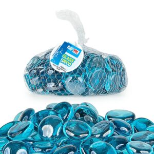 Ozdoba płaska Happet OS20 szklana błękit. w siatce