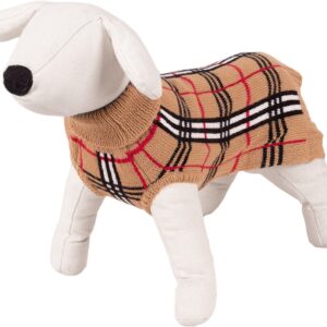 Sweterek dla psa Happet 360M beż krata M-30cm