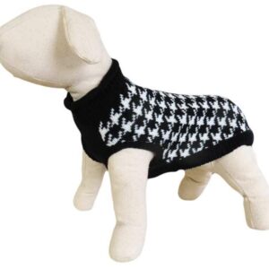 Sweterek dla psa Happet 380S czarno-biały S-25cm