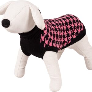Sweterek dla psa Happet 390S czarno-różowy S-25cm